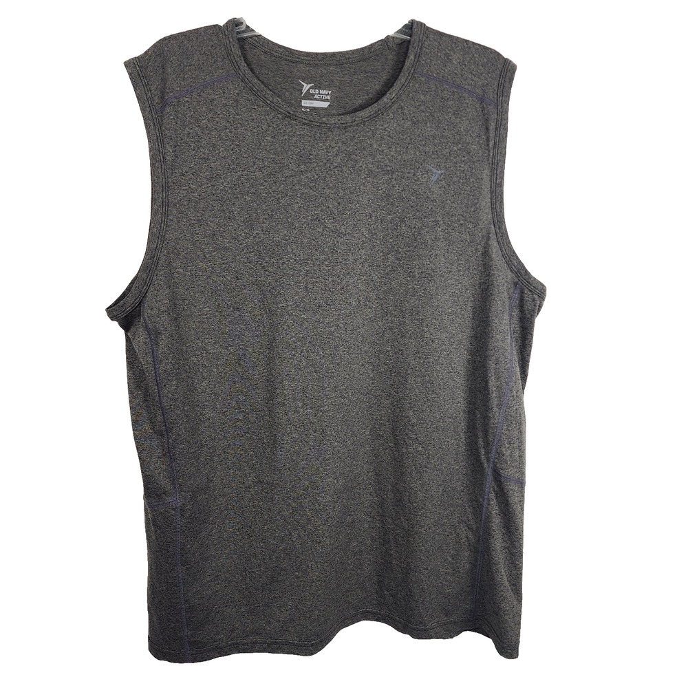 Old Navy Active Men T Shirt Go Dry Size XL Athletic Sleeveless Gym Training Gray